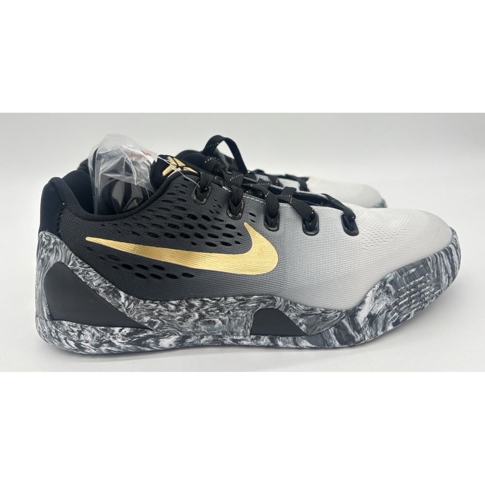 Youth Size 7 - Nike Kobe IX Low EM Black Gold  FV3607-002 No Box Lid
